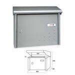 MAILBOX SILVER INOX FIN GARDEN 54 09517 
SS SSS S/S - Image 3