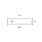 LETTER TRAY  DESIGN 9101 265X90 INOX 304 MAT
SS SSS S/S - Image 2