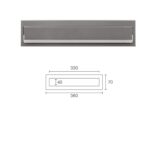 LETTER TRAY 9156 360X100 PAINTED SILVER - Image 3