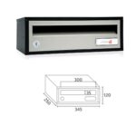 MAILBOX  BLACK INOX INDICO 3425 82300
SS SSS S/S - Image 3