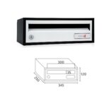 MAILBOX  WHITE BLACK INDICO 3425 82302 - Image 3