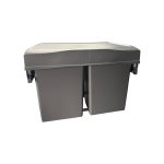 WASTE BASKET 296 2X15 LTR ORION GREY - Image 2