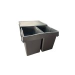 WASTE BASKET 296 2X15 LTR ORION GREY - Image 3