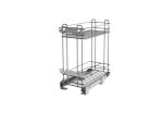TWO LEVEL BASKET DOUBLE PULL OUT W300 30CM CHROME WIRE