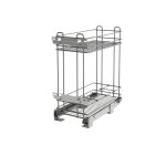 TWO LEVEL BASKET DOUBLE PULL OUT W300 30CM CHROME WIRE