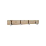 WOODEN CLOTHING HANGER BAMBOO Z2151 WITH 4 SILVER HOOKS