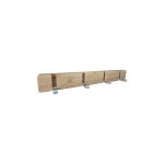 WOODEN CLOTHING HANGER BAMBOO Z2151 WITH 4 SILVER HOOKS - Image 2