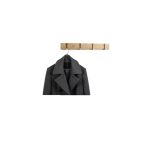 WOODEN CLOTHING HANGER BAMBOO Z2151 WITH 4 SILVER HOOKS - Image 3