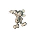 FURNITURE KNOB  MICKEY FULL BODY SILVER MATT