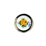 FURNITURE KNOB AB MAT PORCELAIN WITH YELLOW FLOWER