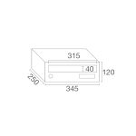 MAILBOX HORIZON H325 82612 BLACK INOX - Image 2